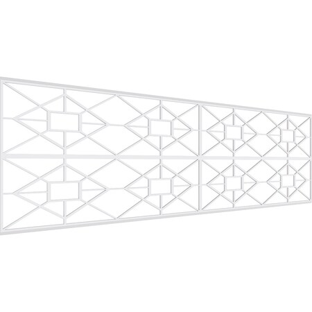 Ekena Millwork Set of Four Panels for 94 1/2"W x 28 1/4"H Jamestown Fretwork Wainscot Wall Paneling WPKP14X01X47JTN